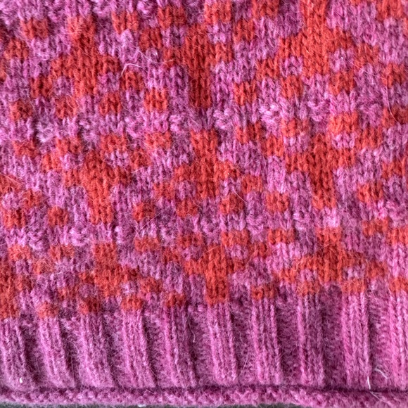 Sundance Sweater Pink Orange Lambswool Angora Relaxed Pullover Sz Small - Picture 3 of 5